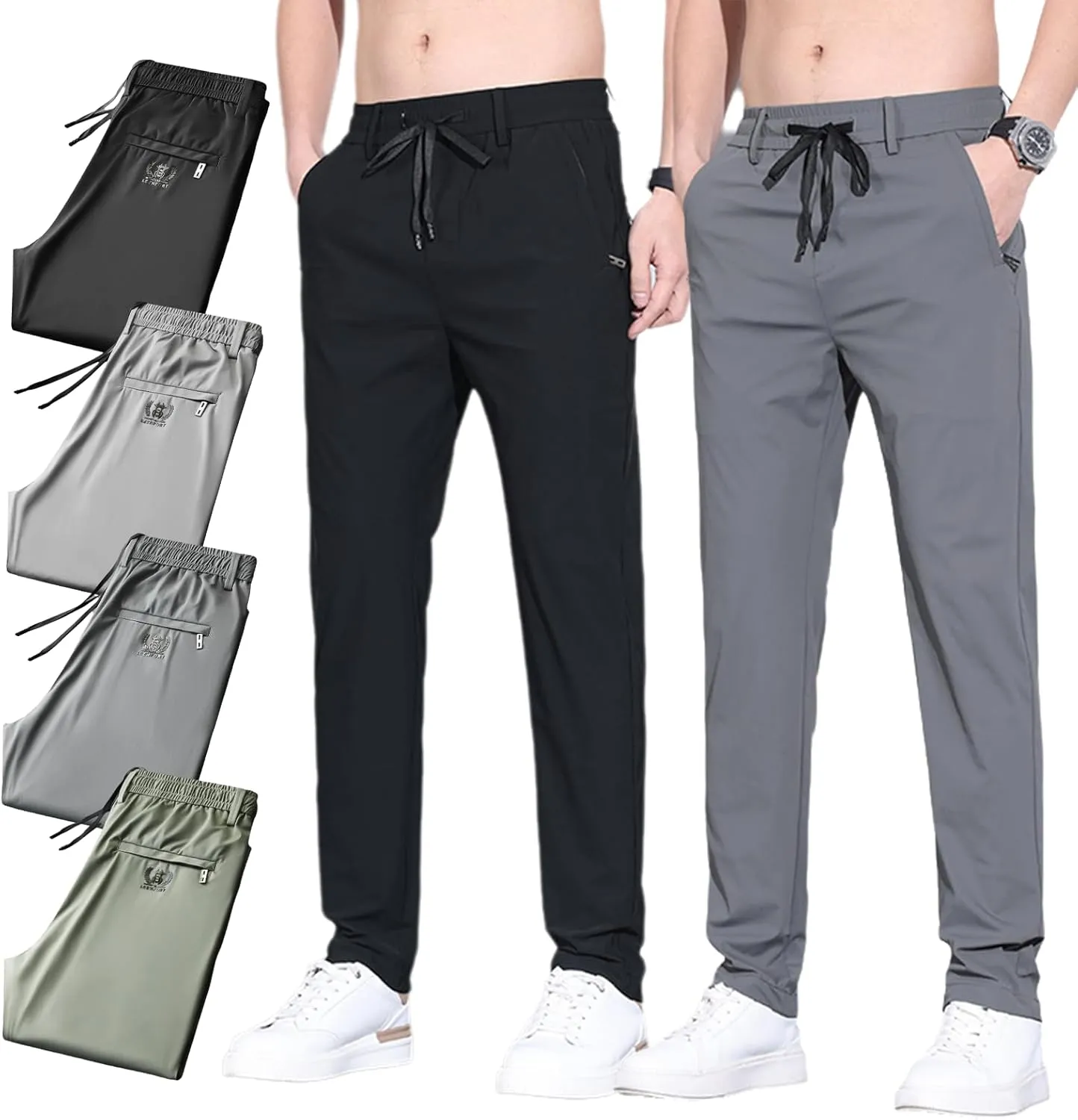 Mens Pants, Unisex Ultra Stretch Quick Drying Pants Casual Work Comfy Pant