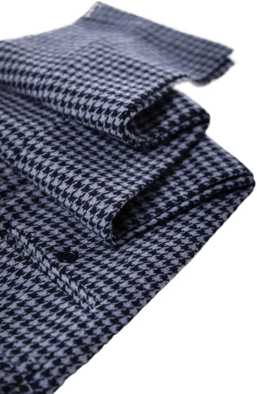 Mens Tweed Dress Pants Houndstooth Plaid Suit Trouser Regular Fit Stretch Wool Business Casual Pants Long for Men