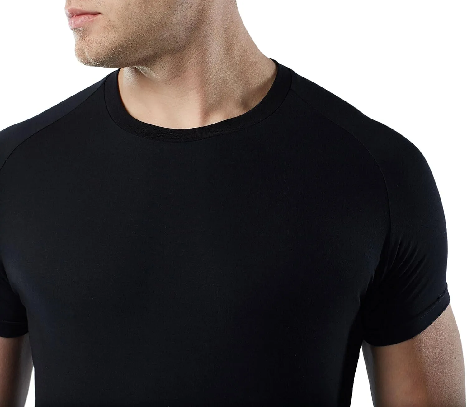 Mr. Davis Men's Bamboo Viscose Tailored Cut Crew Neck Undershirt 6 Pack