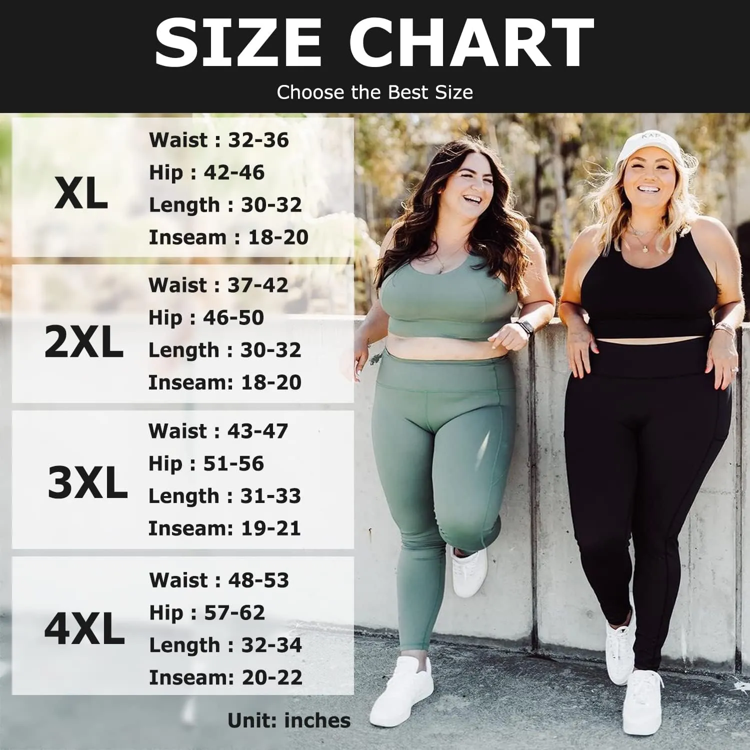 NEW YOUNG 3 Pack Plus Size Leggings with Pockets for Women,High Waist Tummy Control Workout Yoga Pants