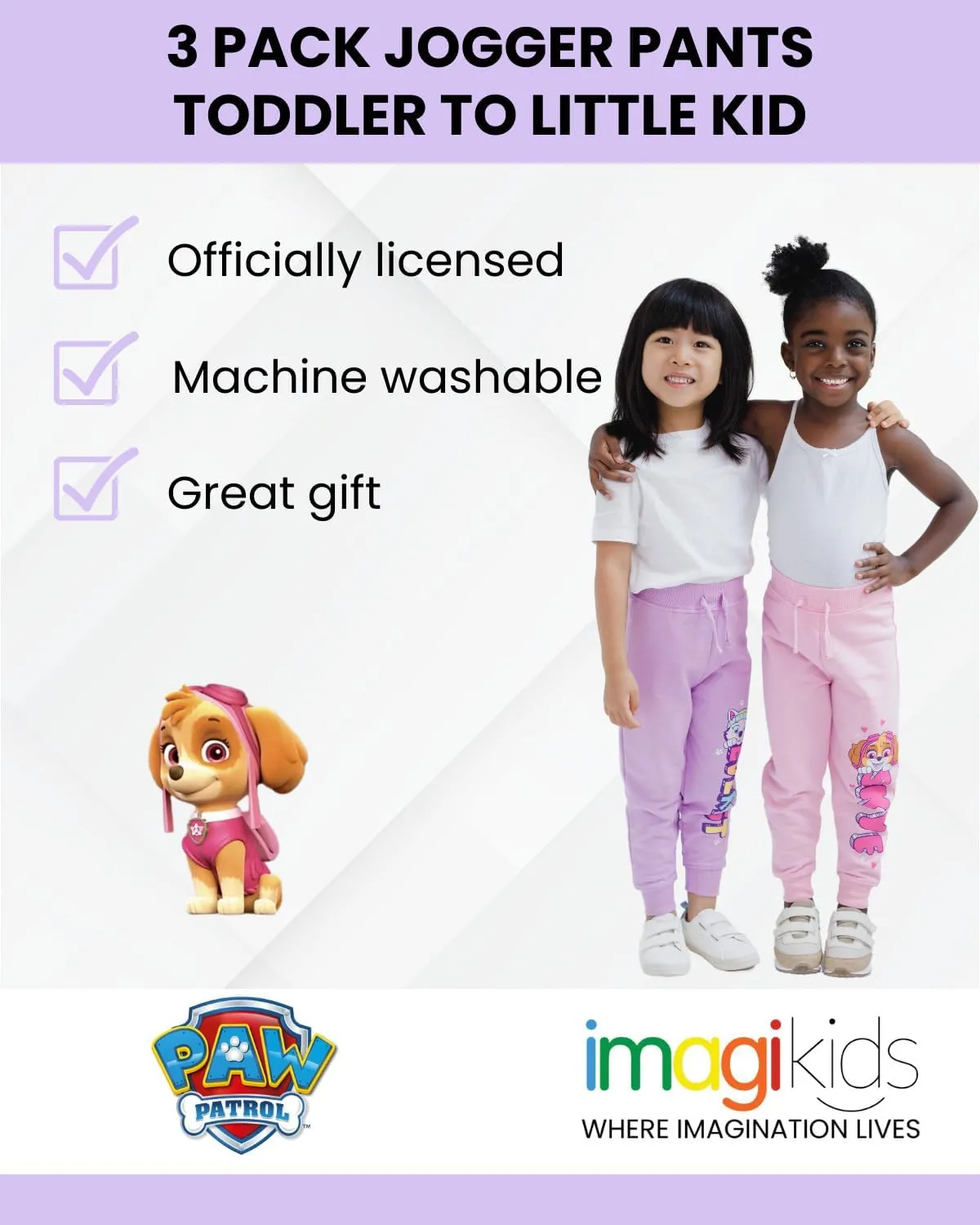 Paw Patrol Fleece 3 Pack Pants Toddler to Little Kid Sizes (2T - 7-8)