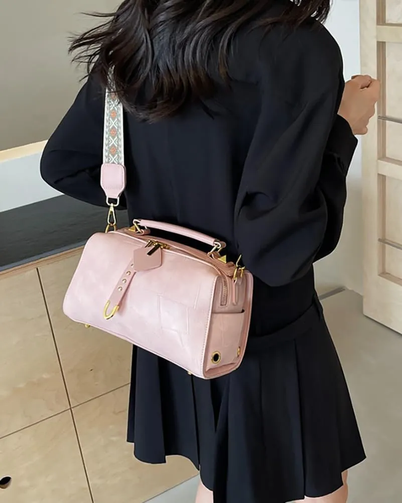 Retro Crossbody Bags for Women Small Shoulder Bag Soft PU Leather Handbags Purses Fashion Tote Satchel