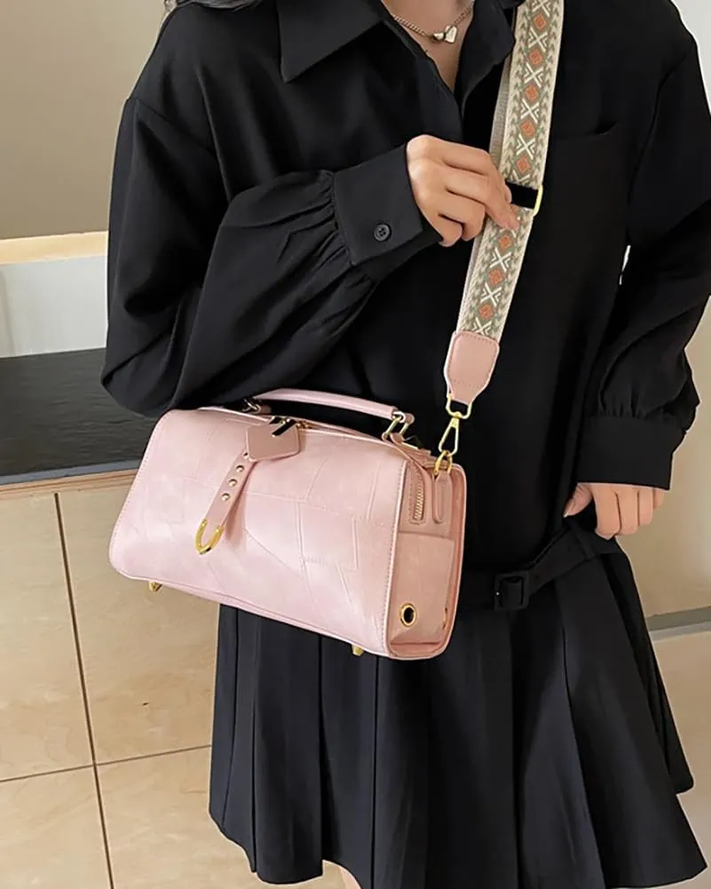Retro Crossbody Bags for Women Small Shoulder Bag Soft PU Leather Handbags Purses Fashion Tote Satchel