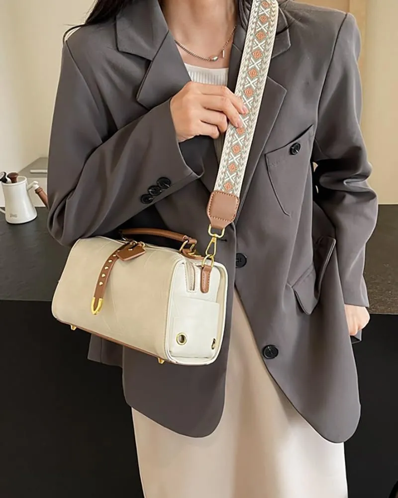Retro Crossbody Bags for Women Small Shoulder Bag Soft PU Leather Handbags Purses Fashion Tote Satchel