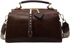 Retro Crossbody Bags for Women Small Shoulder Bag Soft PU Leather Handbags Purses Fashion Tote Satchel