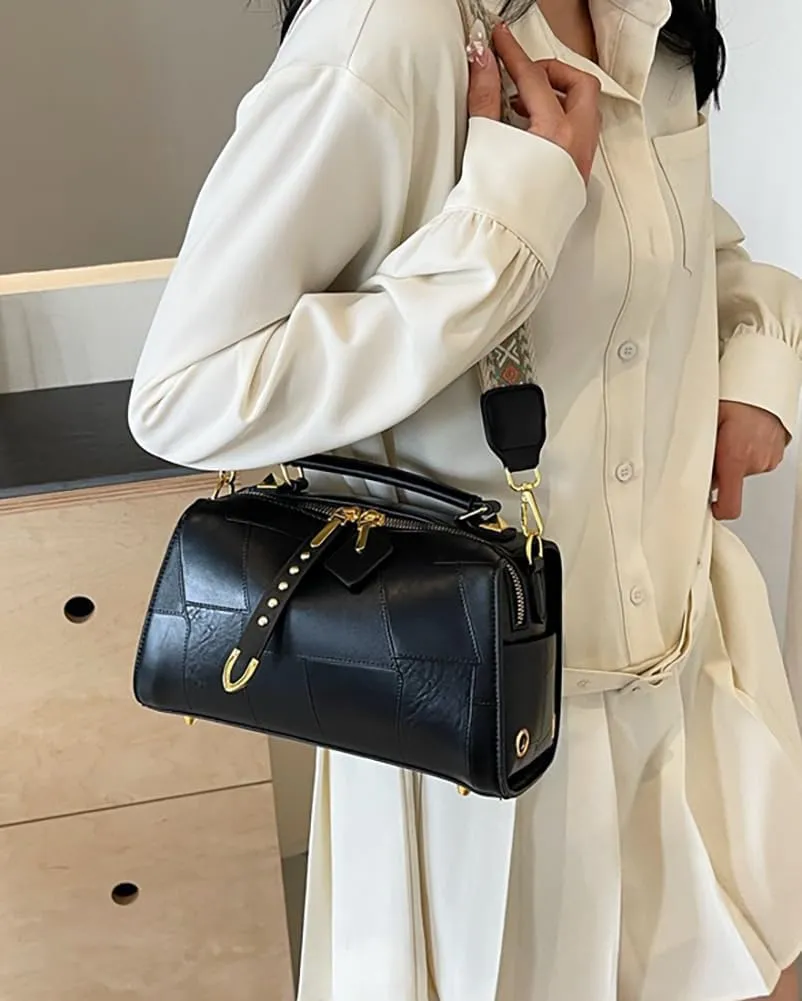 Retro Crossbody Bags for Women Small Shoulder Bag Soft PU Leather Handbags Purses Fashion Tote Satchel