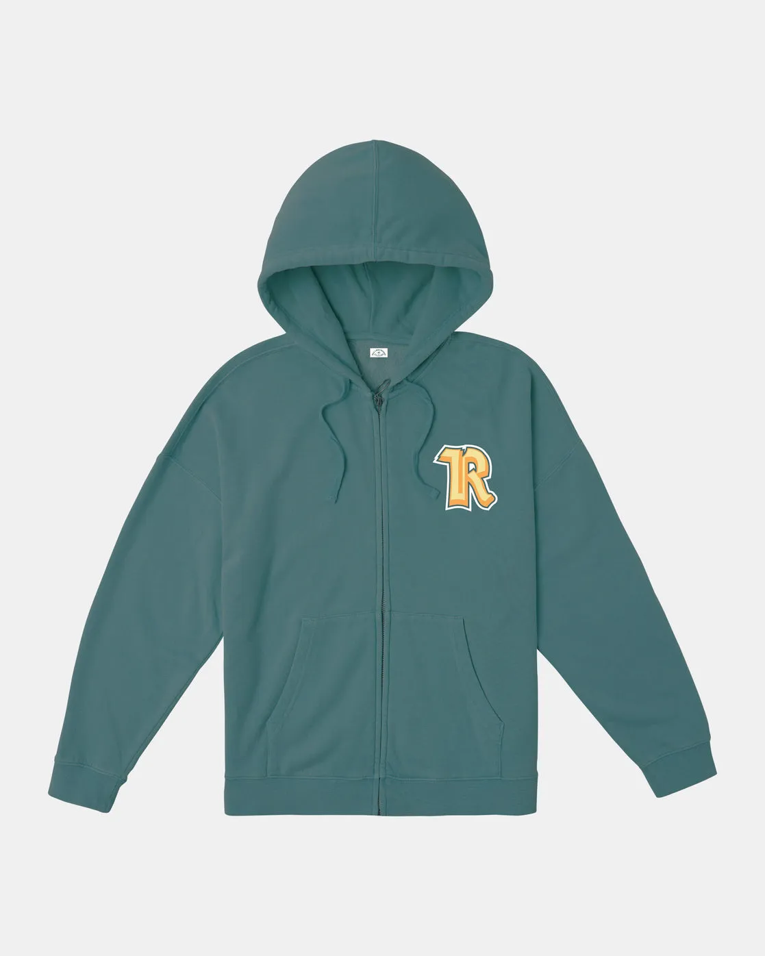 Rose Machado Thrift Zip-Up Hoodie - Teal