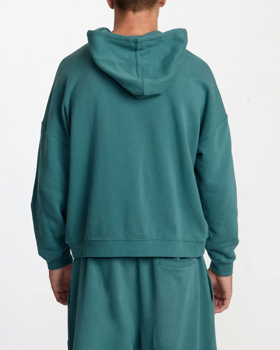 Rose Machado Thrift Zip-Up Hoodie - Teal