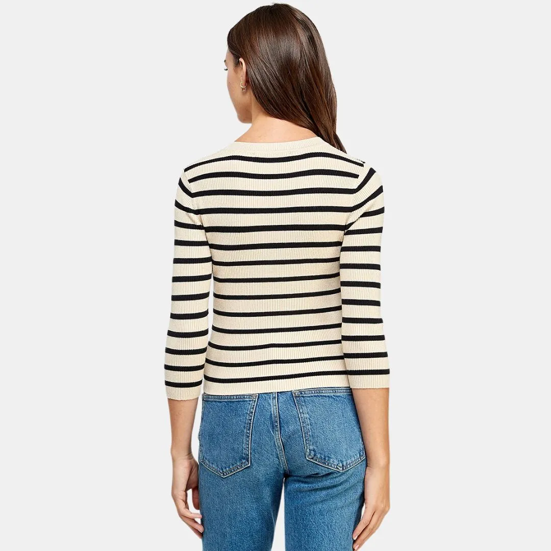 Round Neck Side Split Top (Multi)