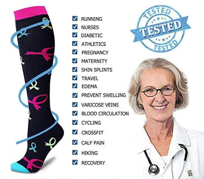 ROYALUCK Best Compression Socks 7 Pairs for Women & Men-Workout And Recovery-Pack#4