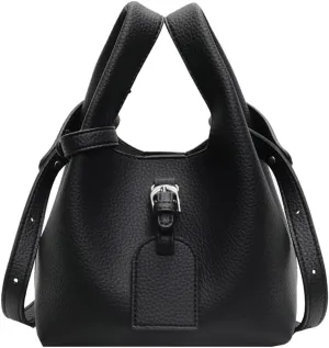 Rungion Small Crossbody Bags for Women Retro Vegan Leather Shoulder Purse Mini Bucket Handbag Ladies Satchel 2pcs