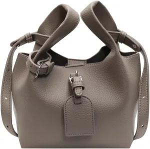 Rungion Small Crossbody Bags for Women Retro Vegan Leather Shoulder Purse Mini Bucket Handbag Ladies Satchel 2pcs
