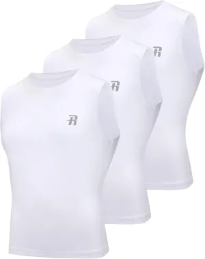 Runhit Boys Sleeveless Compression Shirt Kids Athletic Tank Tops Youth Quick Dry Undershirt for Football Basketball