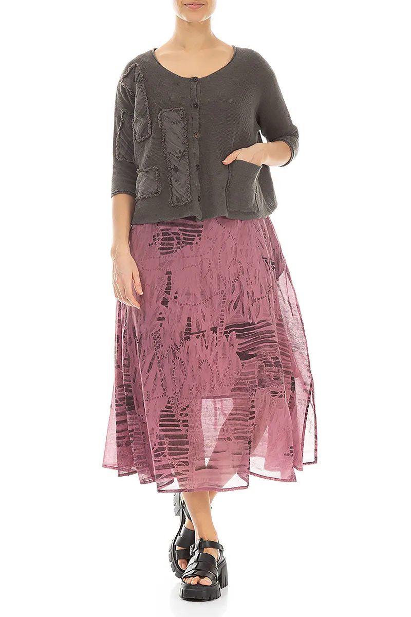 Serenity Patch Décor Truffle Linen Cardigan