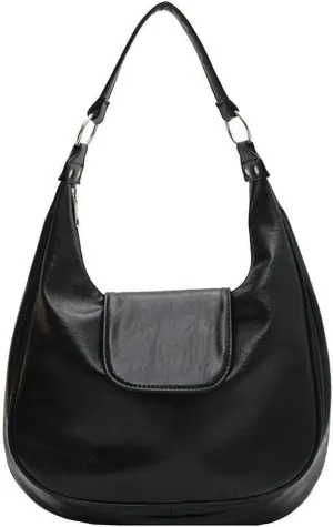 Slouchy Tote Bags for Women Retro Soft Vegan Leather Shoulder Purses Handbags Large Crescent Top Handle Satchel