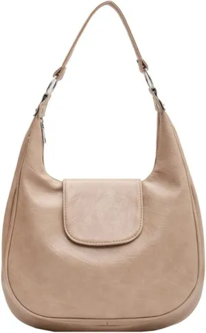 Slouchy Tote Bags for Women Retro Soft Vegan Leather Shoulder Purses Handbags Large Crescent Top Handle Satchel