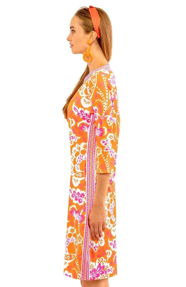 Split Neck Mini Dress