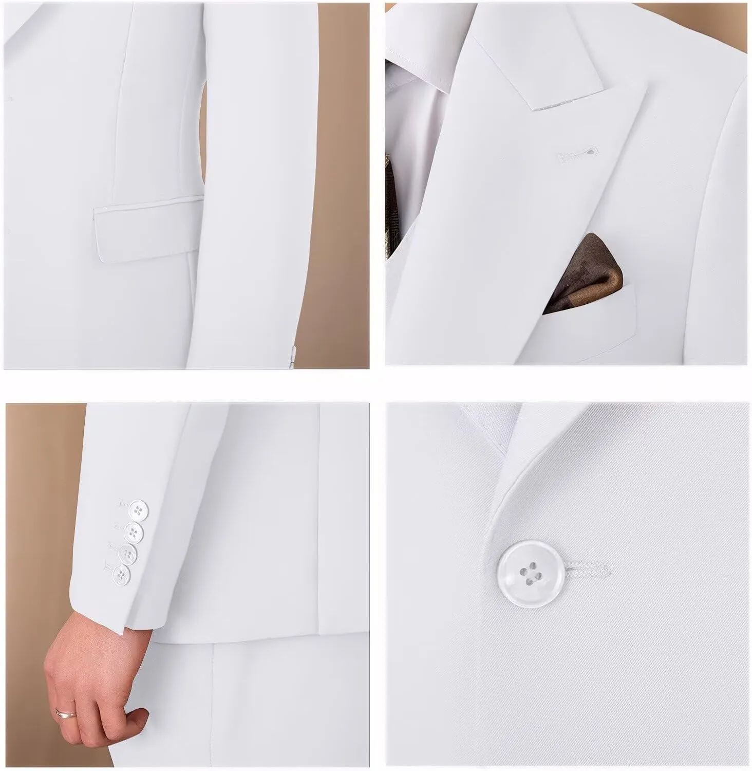 Suit for Men Wedding Slim Fit 3 Piece Set Blazer Jacket Vest Pants Tuxedo Suits for Groomsmen Business Prom Party Sport Coat