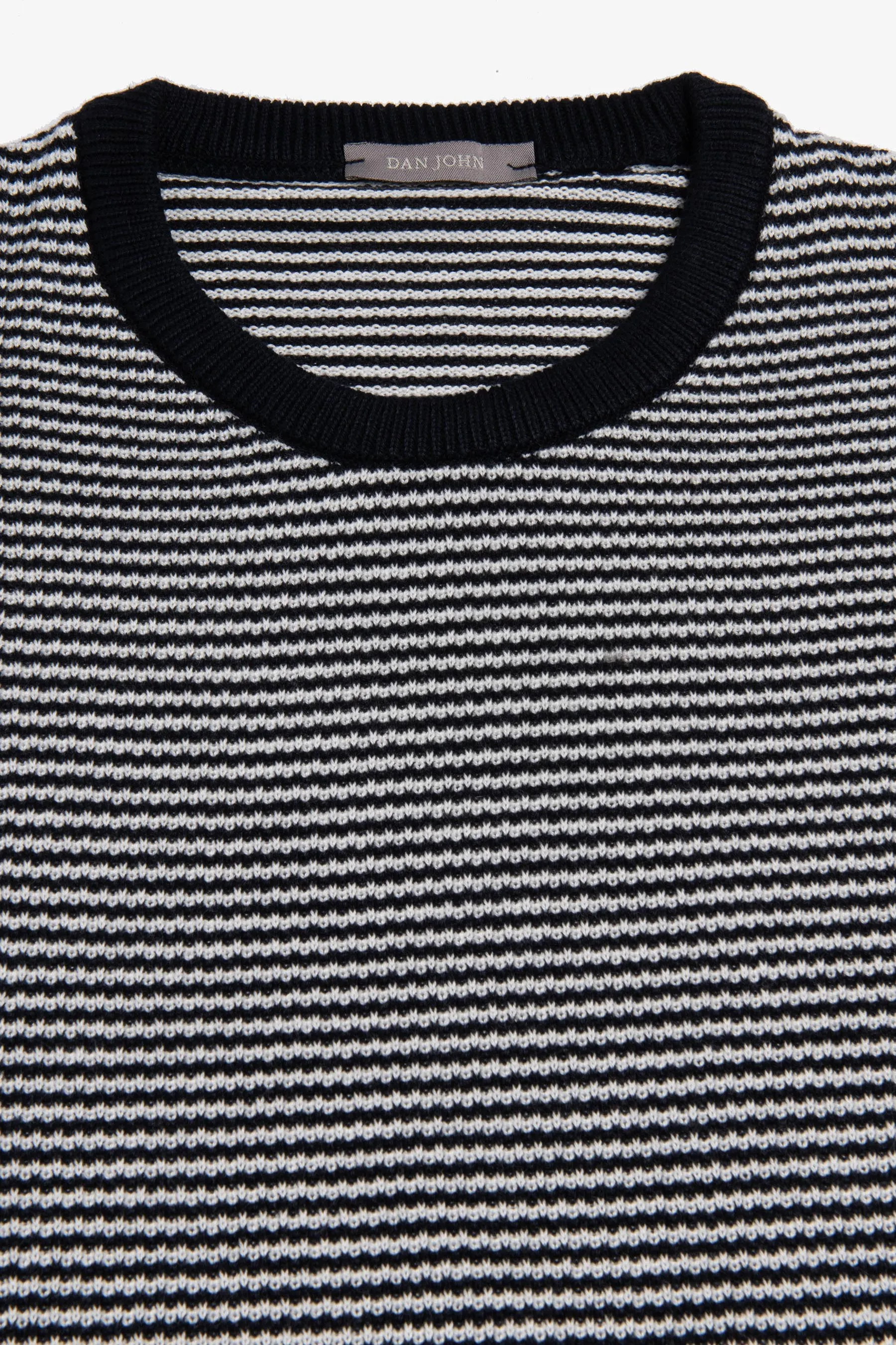 T-shirt in maglia rigata blu