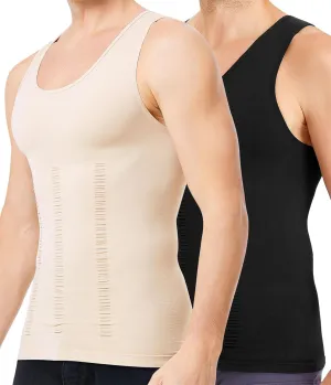 TAILONG Compression Shirt For Men Body Shaper Vest Sleeveless Slimming Undershirt Tummy Control Shapewear Tank Top