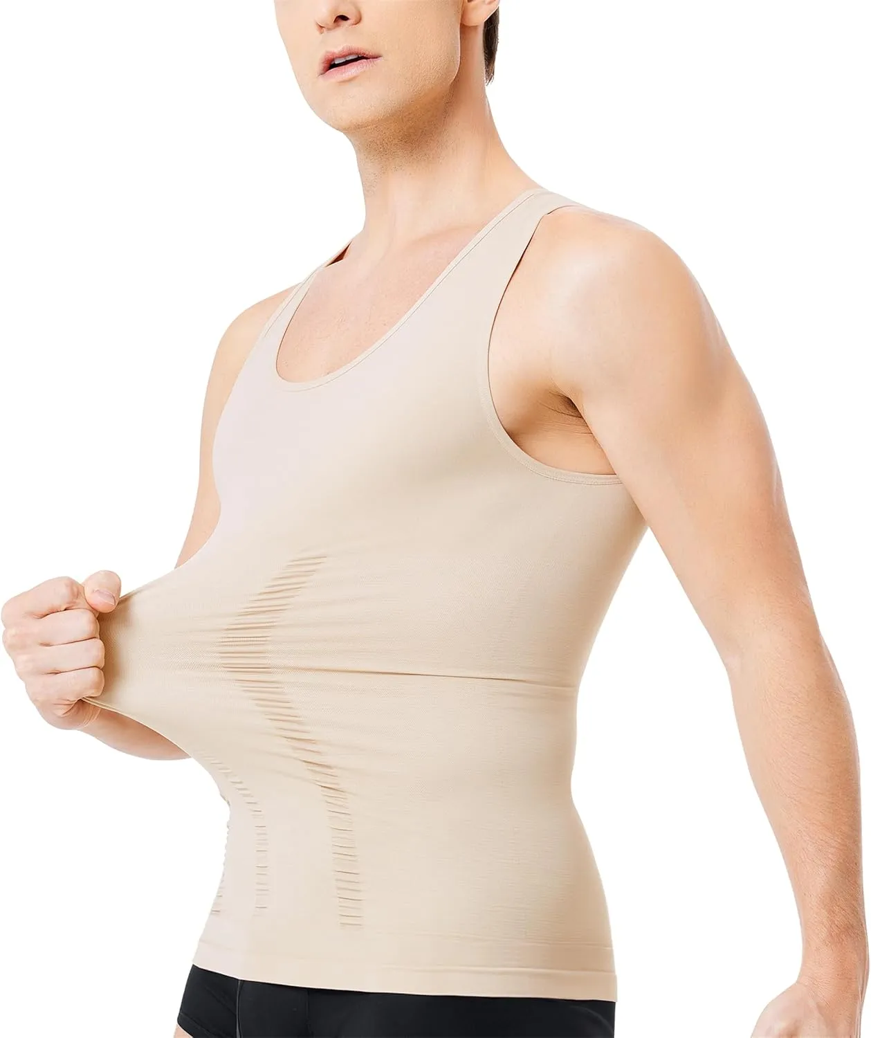 TAILONG Compression Shirt For Men Body Shaper Vest Sleeveless Slimming Undershirt Tummy Control Shapewear Tank Top