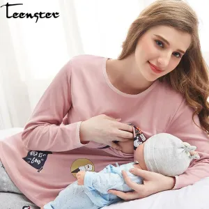 Teenster Maternity Clothes Long sleeve Undershirts for Pregnant