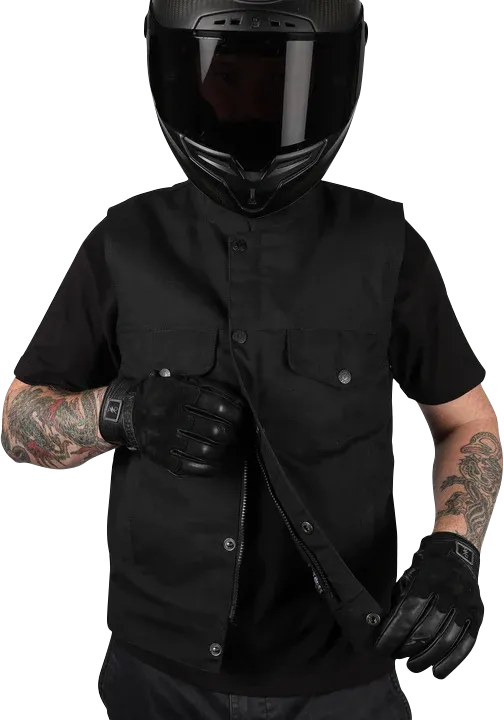 THRASHIN SUPPLY CO. Nightrider v2 Riding Vest - Black - Medium - TMJ-12-09