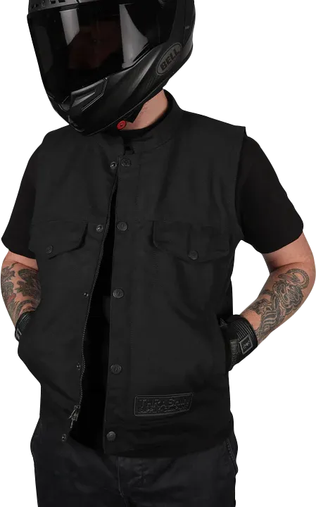 THRASHIN SUPPLY CO. Nightrider v2 Riding Vest - Black - Medium - TMJ-12-09