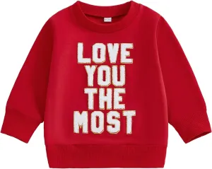 Toddler Baby Boy Crewneck Sweatshirt Tractor Letter Long Sleeve Pullover Tops Fall Winter Outfits Casual Clothes