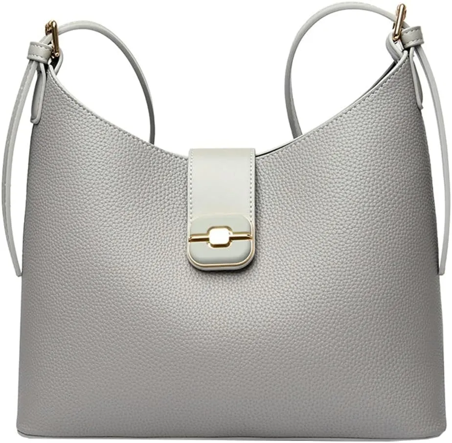 Trendy Vegan Leather Shoulder Crossbody Bag for Women Small Bucket Tote Purse Handbags Shopping Satchels Gifts