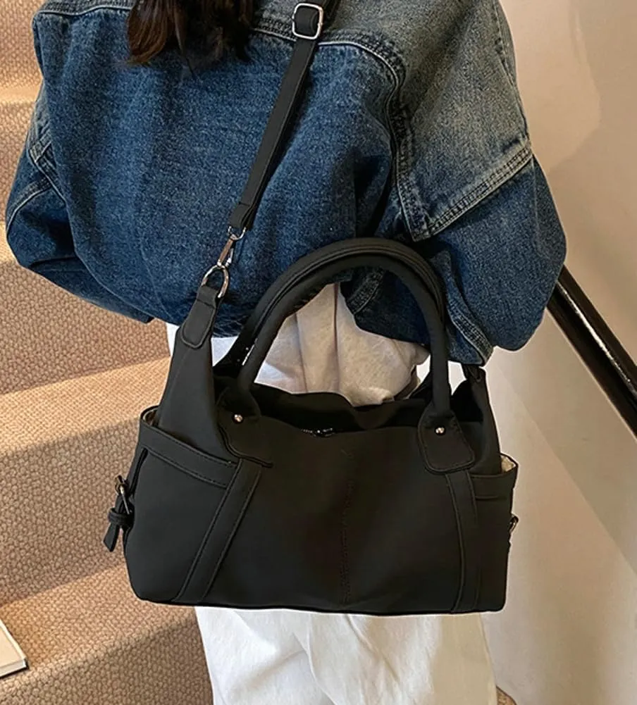 Vintage Tote Bags for Women Large Vegan Leather Shoulder Crossbody Purses Handbags Top Handle Ladies Travel Satchel