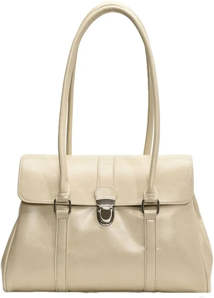 Vintage Vegan Leather Tote Bags for Women Large Shoulder Purses Ladies Working Handbags Top Handle Satchels 2025