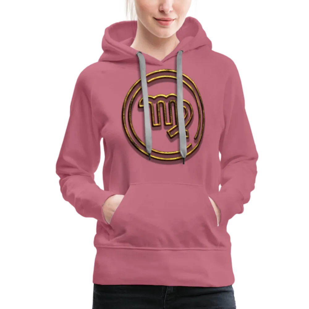 Virgo 3D Gold Women’s Premium Hoodie