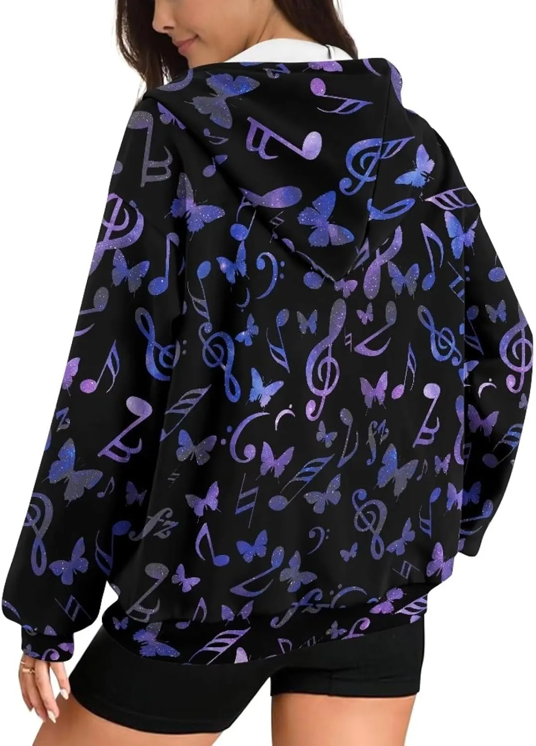 Women Y2K Hoodies Zip Up Long Sleeve Shirt Tops Drop Shoulder Oversized Jacket Streetwear with Pockets
