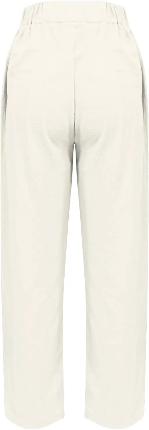 Women's Casual High Waist Wide Leg Straight Dress Pants Trousers with Pocket Long Palazzo Pants Regular Size