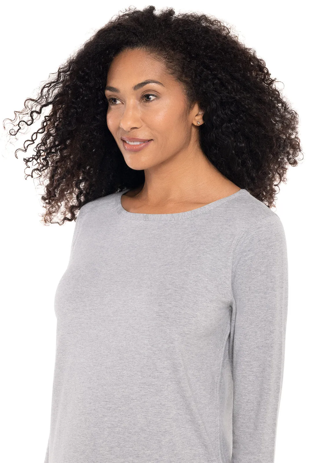 Women's Heyday Side Split Shirt  | Grey Heather