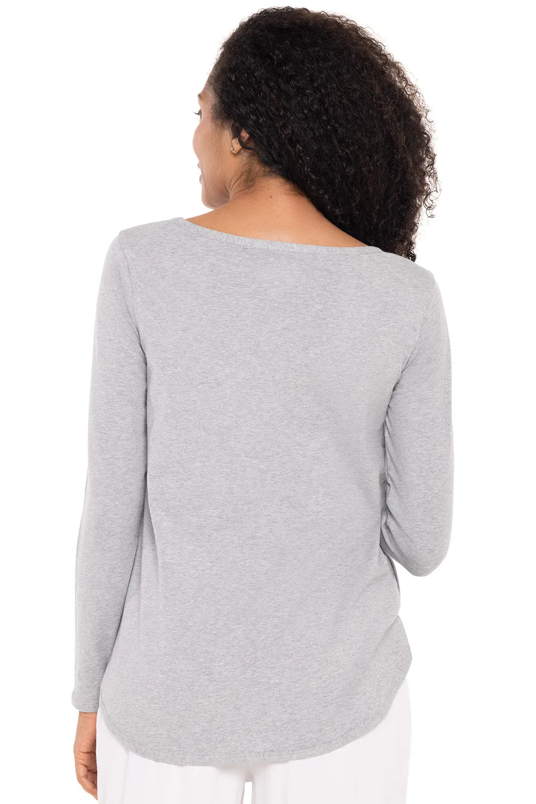 Women's Heyday Side Split Shirt  | Grey Heather