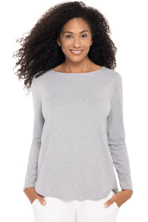 Women's Heyday Side Split Shirt  | Grey Heather