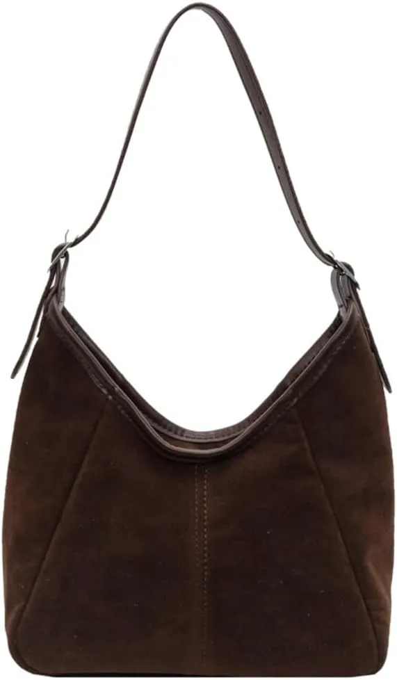Womens Large Work Shoulder Tote Bag Soft PU Leather Satchel Casual Suede Messenger Handbag Travel Crossbody Purse