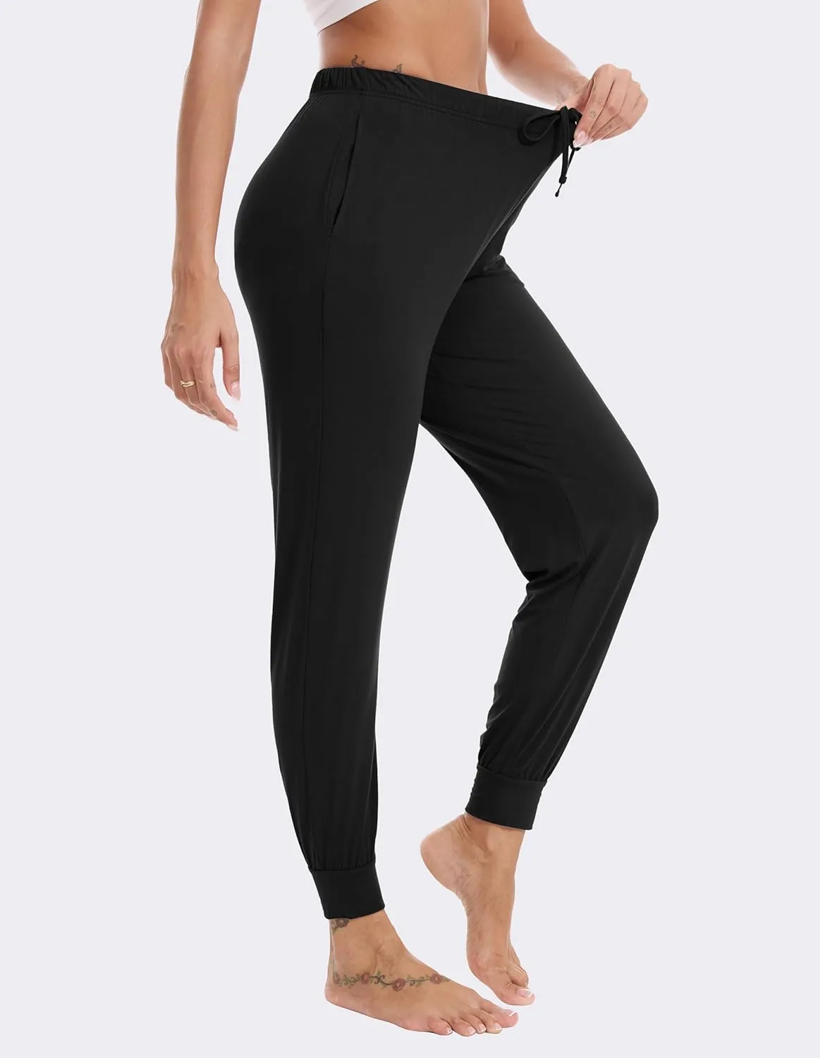 Women's Pajama Pants Casual Pajama Joggers Pant Soft Knit Yoga Bottoms Pj Bottom with Pockets S-XXL
