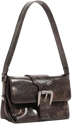Womens Shoulder Bag Retro Vegan Leather Crossbody Tote Purses Y2k Small Handbag Armpit Bag Top Handle Satchel