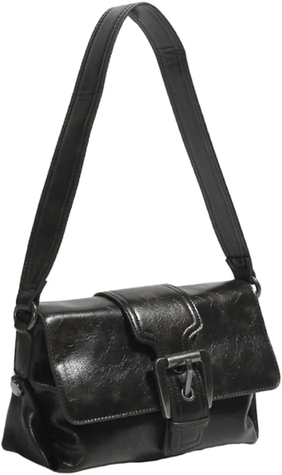 Womens Shoulder Bag Retro Vegan Leather Crossbody Tote Purses Y2k Small Handbag Armpit Bag Top Handle Satchel