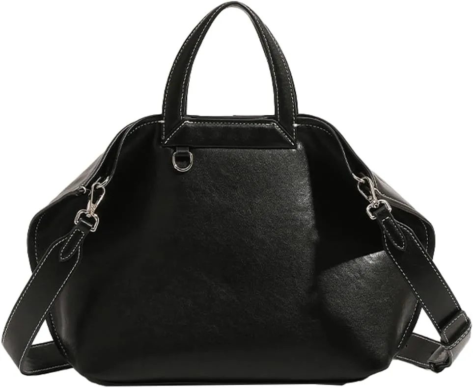 Womens Soft Faux Leather Shoulder Crossbody Bag Large Working Tote Purse Casual Top Handle Handbags Designer Satchel