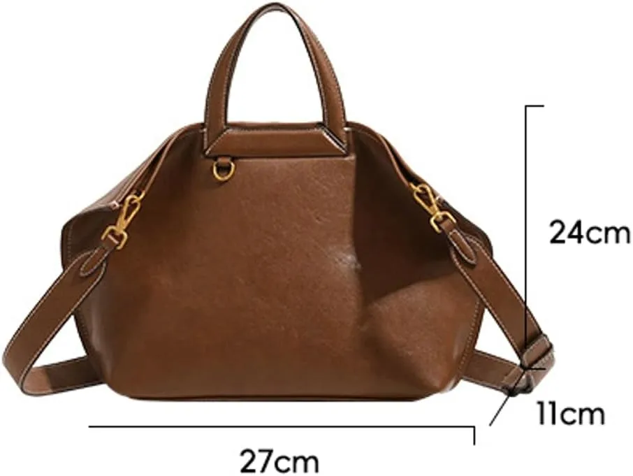 Womens Soft Faux Leather Shoulder Crossbody Bag Large Working Tote Purse Casual Top Handle Handbags Designer Satchel