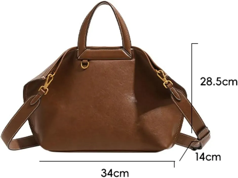 Womens Soft Faux Leather Shoulder Crossbody Bag Large Working Tote Purse Casual Top Handle Handbags Designer Satchel