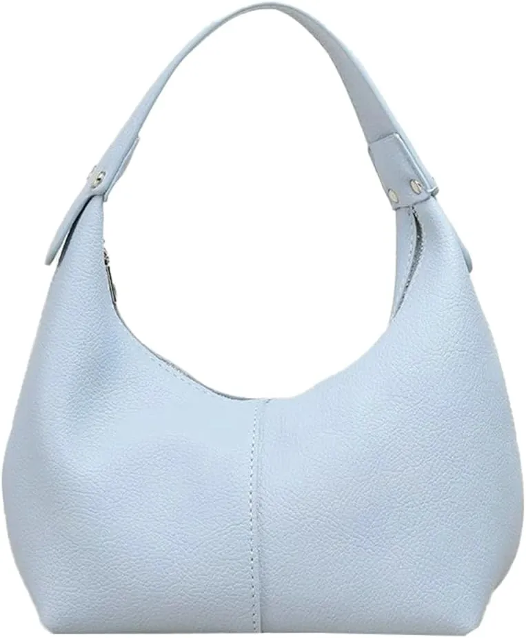 Womens Soft Vegan Leather Handbags Y2k Dumpling Shoulder Bag Chic Small Tote Purse Casual Underarm Satchel
