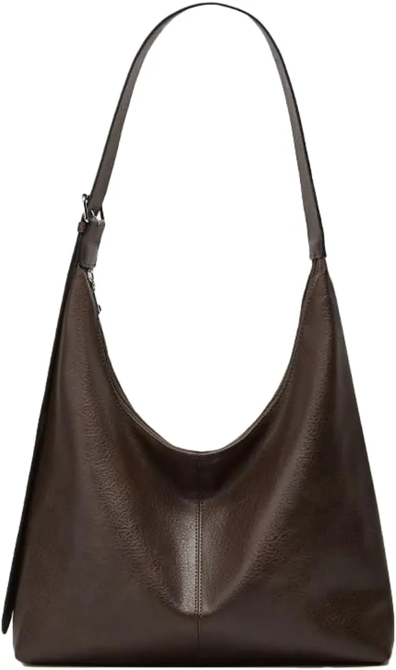 Women's Soft Vegan Leather Shoulder Bag Retro Large Tote Handbag Casual Working Cossbody Satchel Top Handle Purse