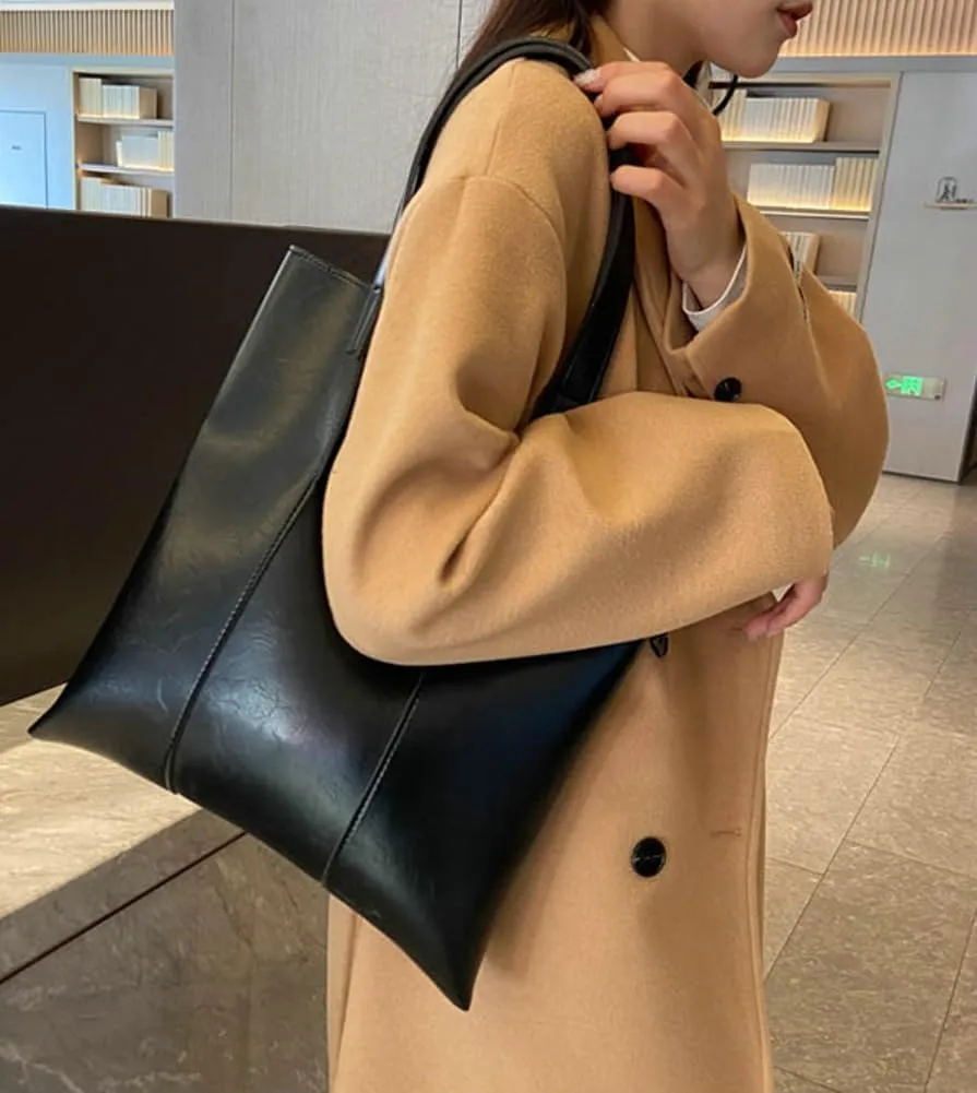 Womens Vintage Shoulder Bags Large Top Handle Satchel Fashion Handbags PU Leather Tote Purse Working Bags
