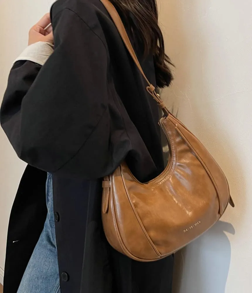 Womens Vintage Vegan Leather Crossbody Shoulder Bags Small Dumpling Tote Purse Ladies Top-Handle Handbags Satchels