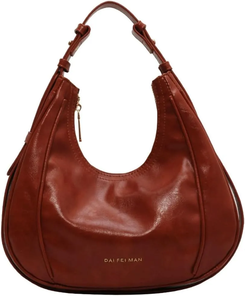 Womens Vintage Vegan Leather Crossbody Shoulder Bags Small Dumpling Tote Purse Ladies Top-Handle Handbags Satchels
